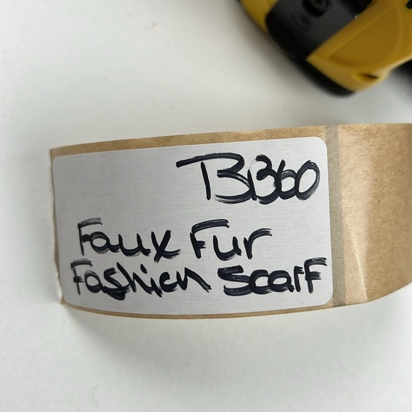 Fun and Unique Winter Scarf with Black & White faux PomPom Balls - Picture 4 of 4